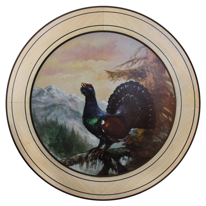 AKAH Ehrenscheiben von Revieralarm Ehrenscheibe Auerhahn im Wechselrahmen 50cm 38632010