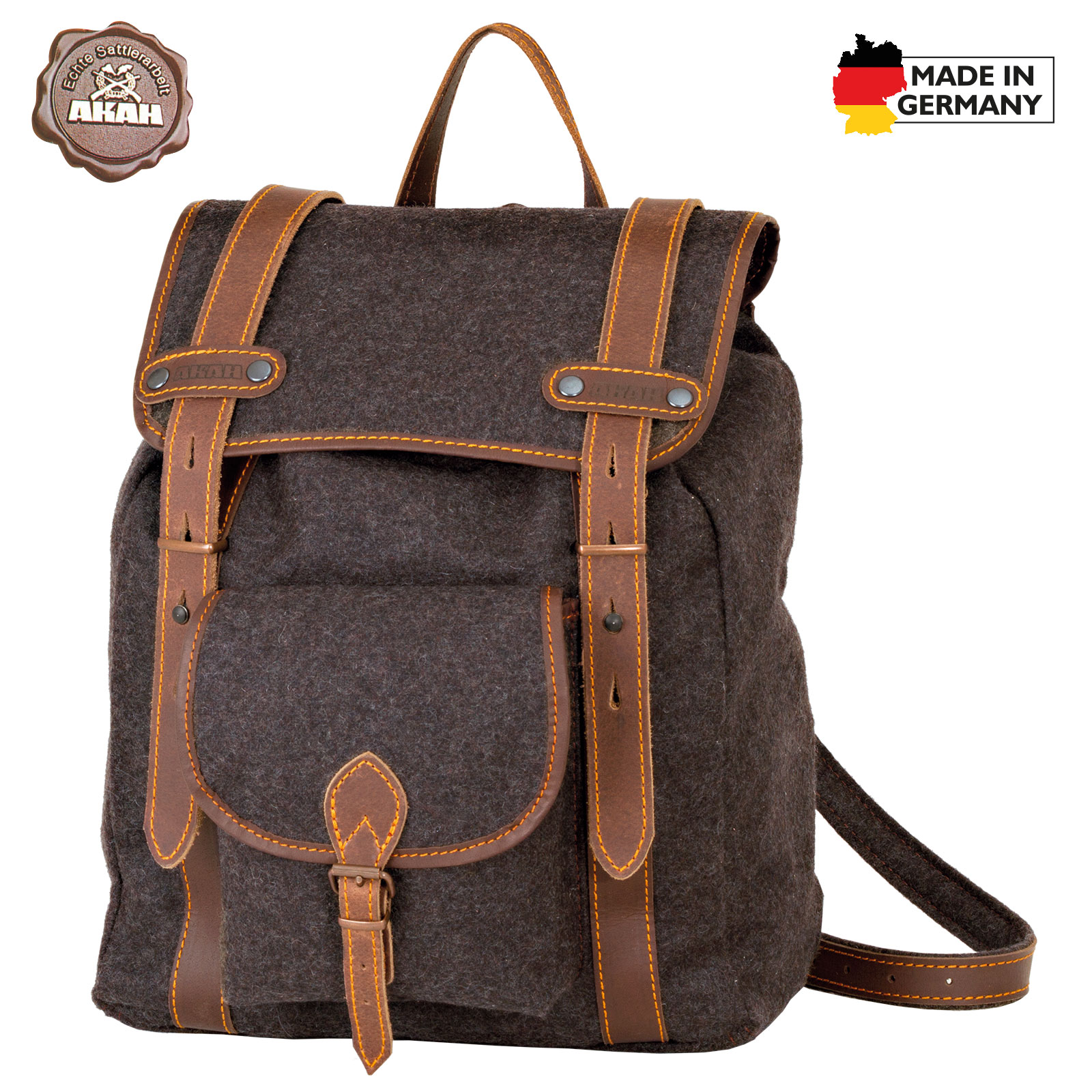 AKAH Finden Sie hier Ihren nächsten Rucksack von AKAH Wanderrucksack LODEN mit Büffel-Leder 61309000