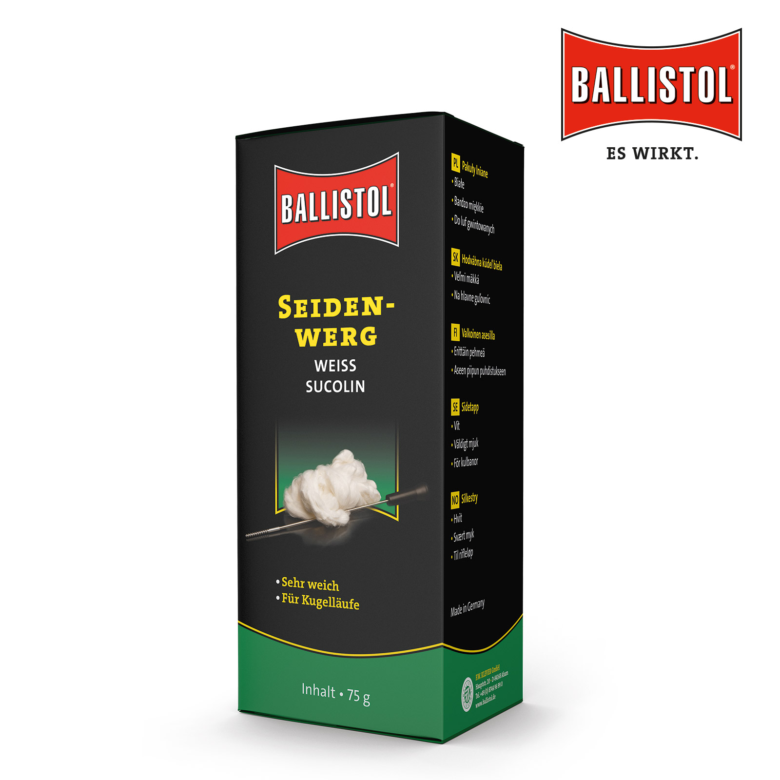 AKAH Waffenpflege von Ballistol SUCOLIN Waffenwerg Seide 72727000