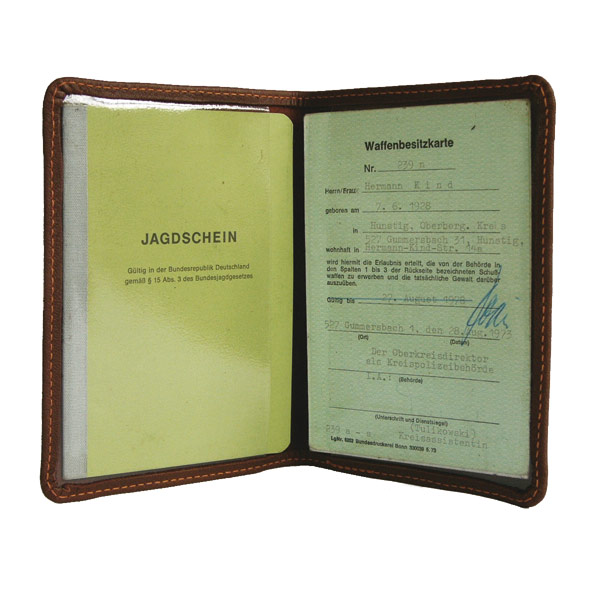 AKAH Etuis + Geldbörsen von AKAH Jagdscheinetui mit Yakleder 78565005