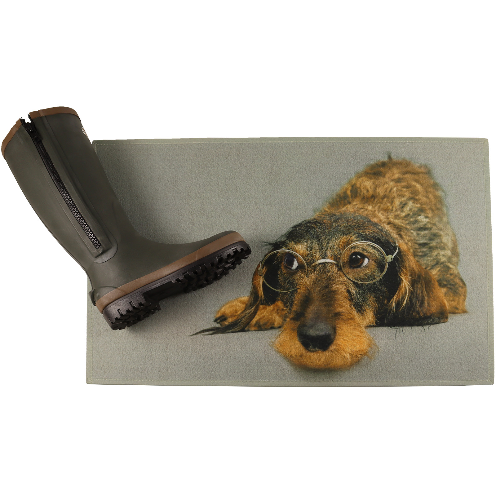 AKAH Dies + Das von Revieralarm Fußmatte Dackel mit Brille 78757000