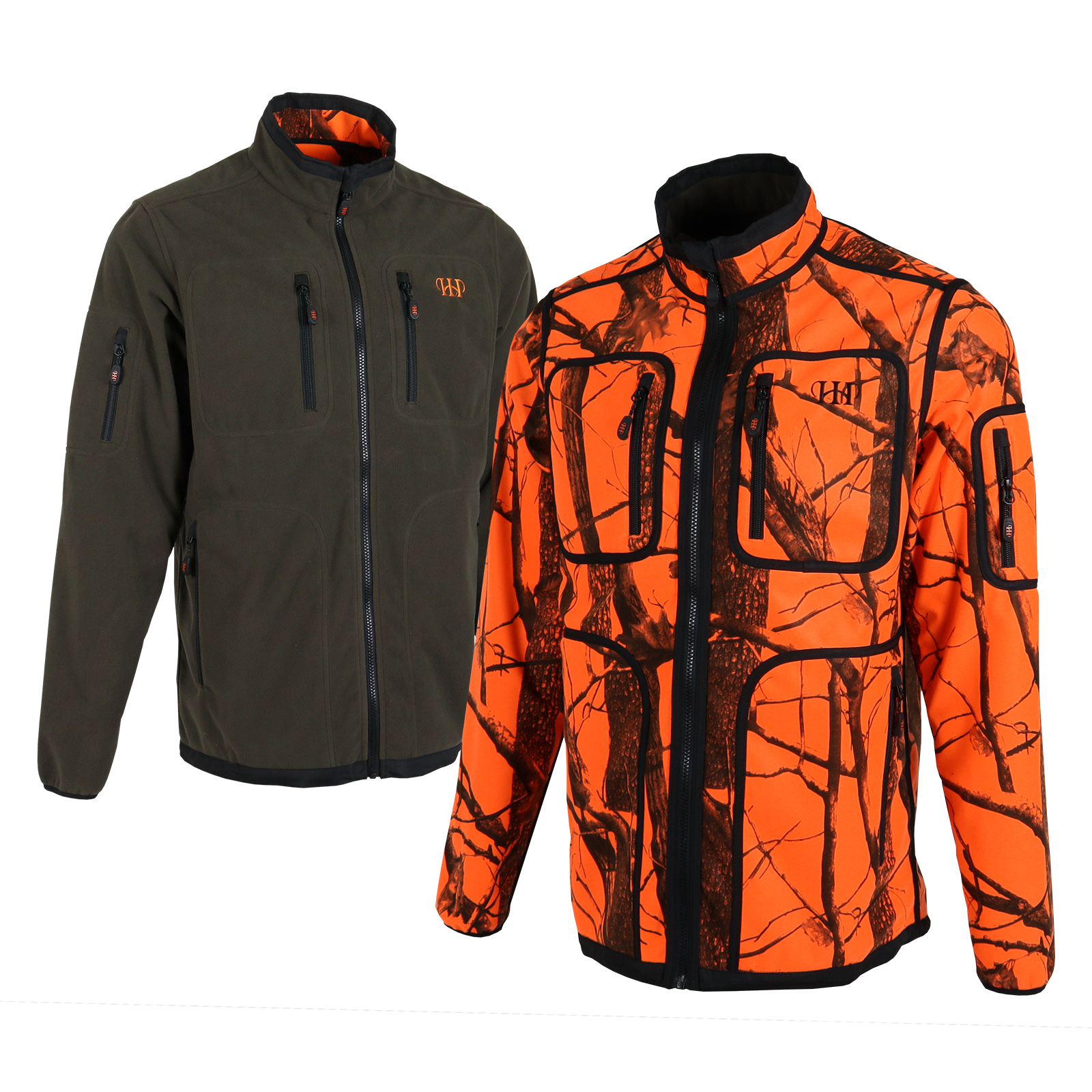 AKAH Jacken / Anoraks von HOUSE OF HUNTING Wendbare Fleecejacke CAMO BLAZE 81810003