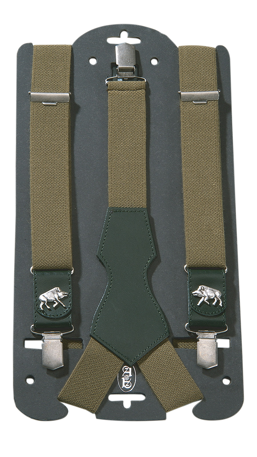 AKAH Accessoires von Revieralarm Hosenträger mit Leder Sau 87642000