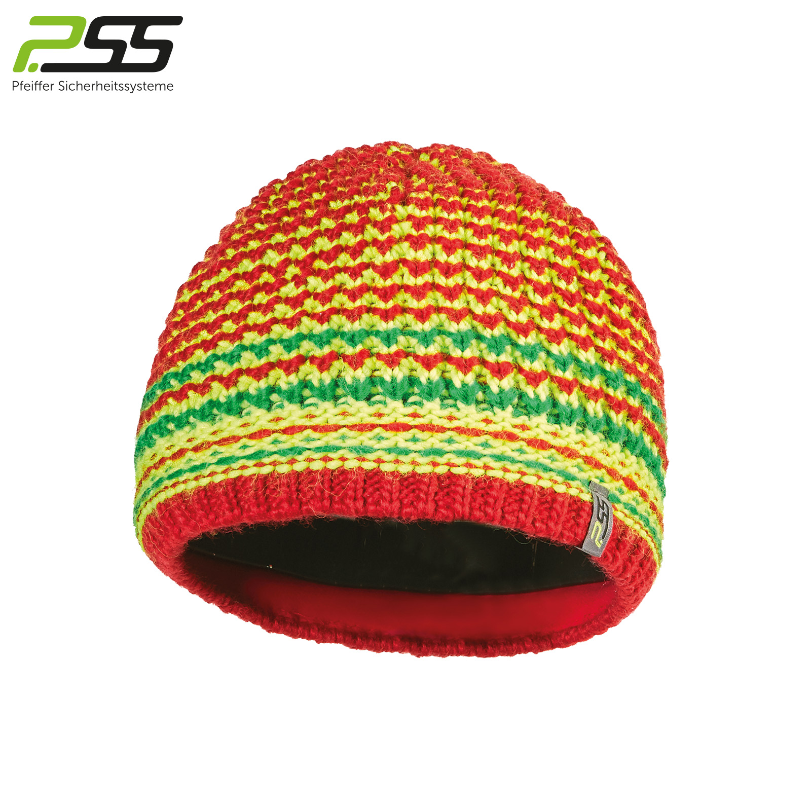 AKAH&nbsp;PSS Strickmütze rot/gelb&nbsp;89993000