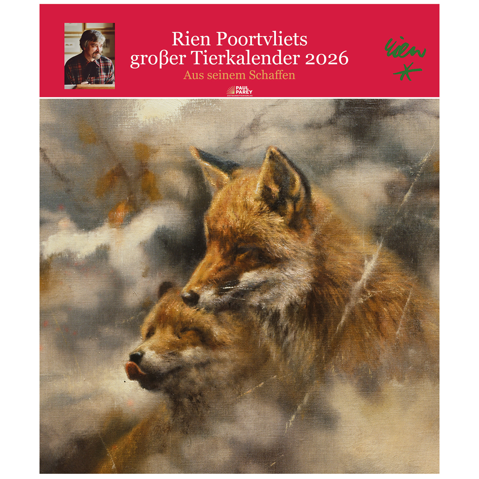 AKAH&nbsp;»Rien Poortvliets« großer Tierkalender 2026&nbsp;78435001