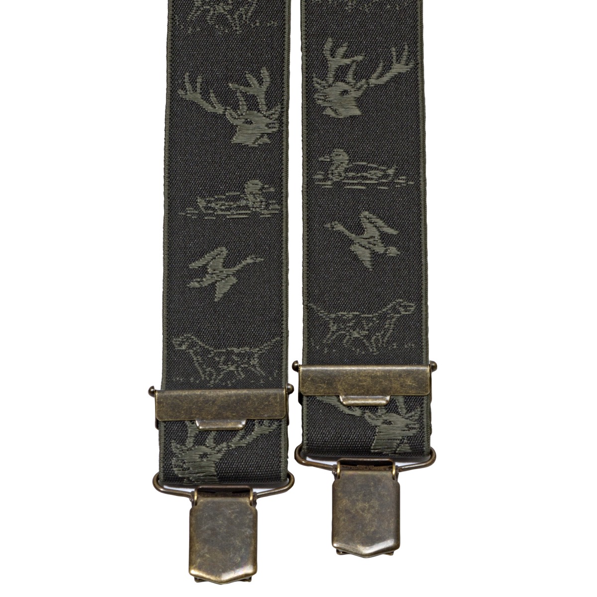 AKAH Accessoires von Revieralarm Hosenträger Jacquard Wildmotive oliv 87645000