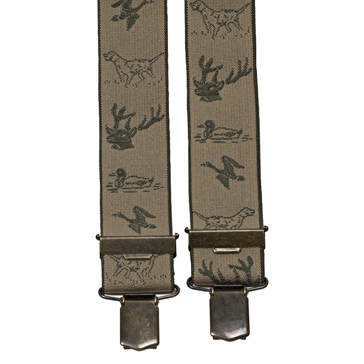 AKAH Accessoires von Revieralarm Hosenträger Jacquard Wildmotive beige 87646000