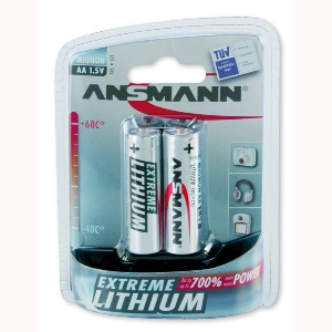 Jagdausrüstung von Ansmann 2x  Extreme Lithium Batterie 1,5 V Mignon AA 69046000