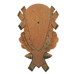 Gehörnbrettchen für Trophäen von AKAH Geweihbrett für Rot- u. Damhirsch, 41x26 cm 69531000