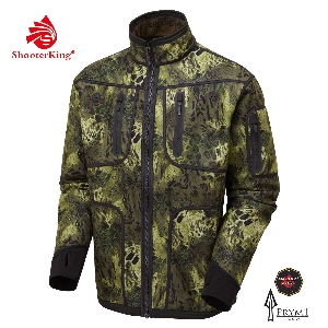 Kleidung von Shooterking Softshell Jacke wendbar Woodlands Camo 81187005