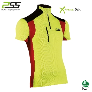 Kleidung von PSS X-treme Skin Kurzarm-Shirt gelb/rot 89974004