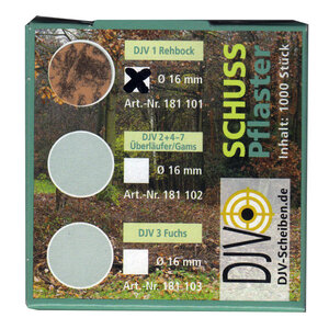 Scheiben und Zielscheiben von AKAH DJV Schusspflaster braun 38980000